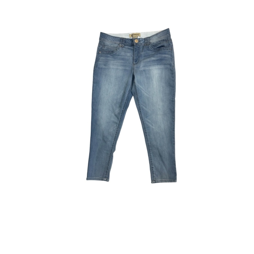 Democracy Ab Technology Slim Straight  Crop Jeans Size 12 Light Wash